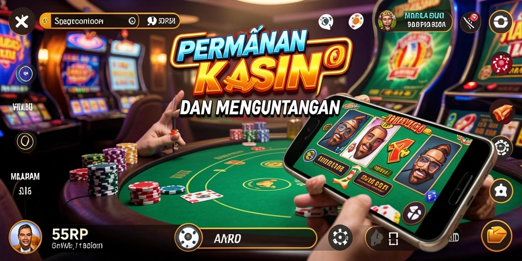 Screenshot gameplay 55RP menampilkan suasana Kasino yang mengasyikkan.