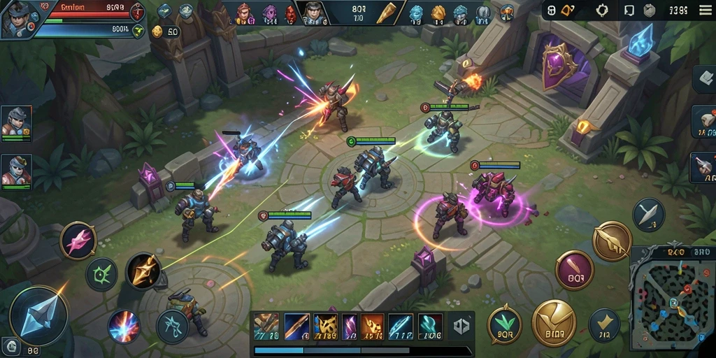 Gameplay intens dengan strategi taktis di 8QR.