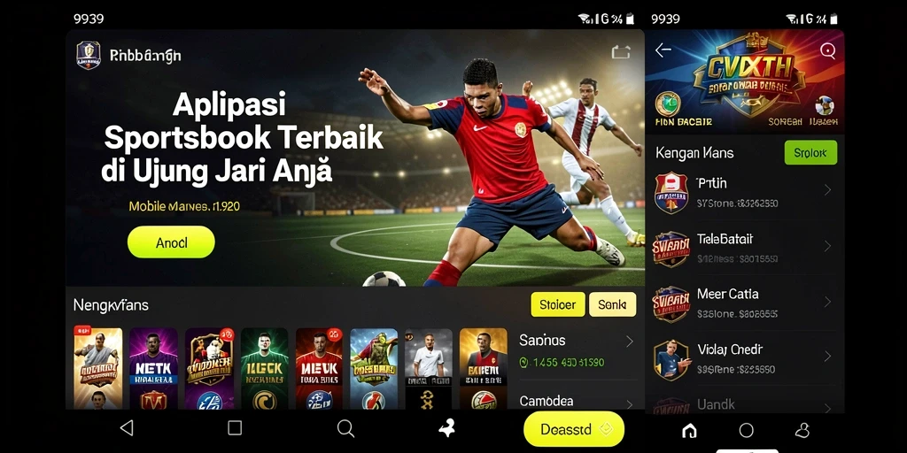 Tampilan gameplay taruhan olahraga melalui aplikasi 9939.
