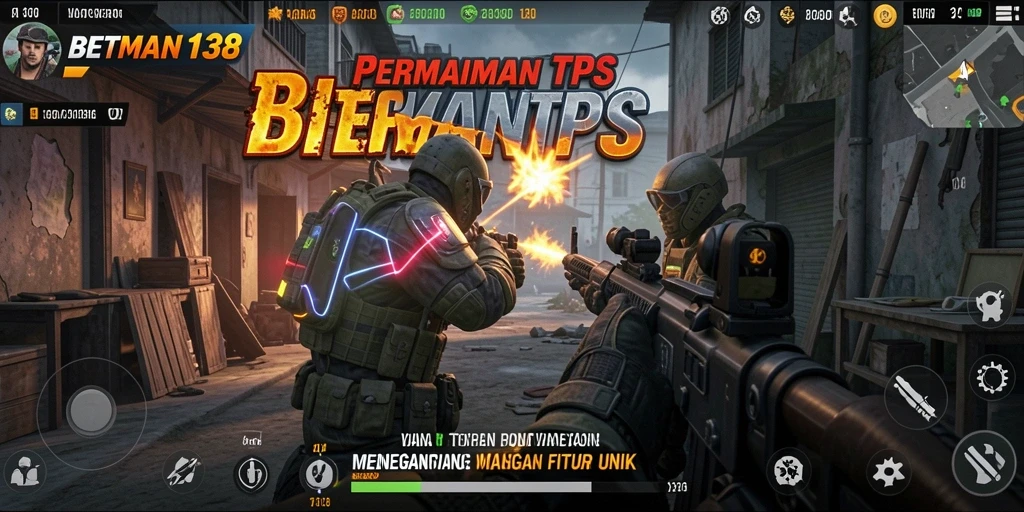 Tampilan gameplay seru dari BETMAN138 dalam aksi TPS.