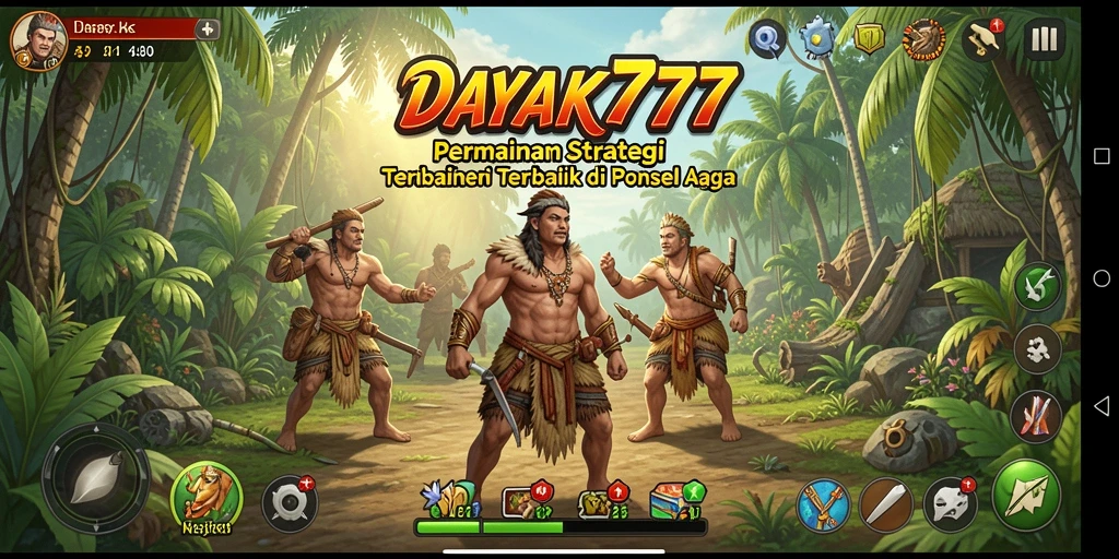 Tampilan gameplay DAYAK777 yang seru dan menarik bagi pecinta SLG.