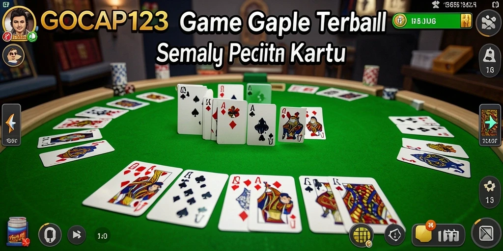 Screenshot GOCAP123 menampilkan gameplay Gaple yang seru dan interaktif.