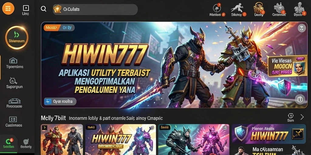 Tampilan antarmuka HIWIN777 yang ramah pengguna dan intuitif.
