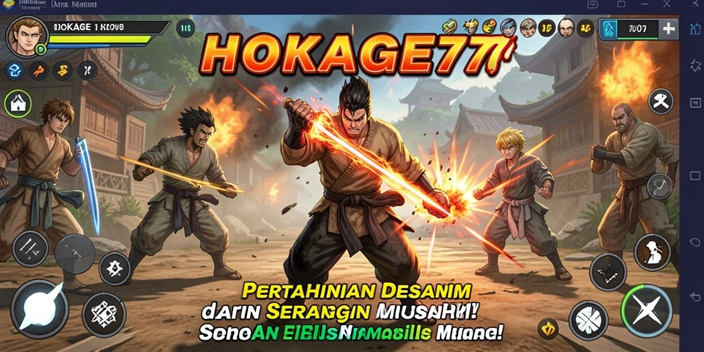 Tampilan menarik dari gameplay HOKAGE77 di Tower Defense.