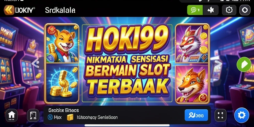 Tampilan gameplay HOKI99 dengan animasi slot yang menarik.