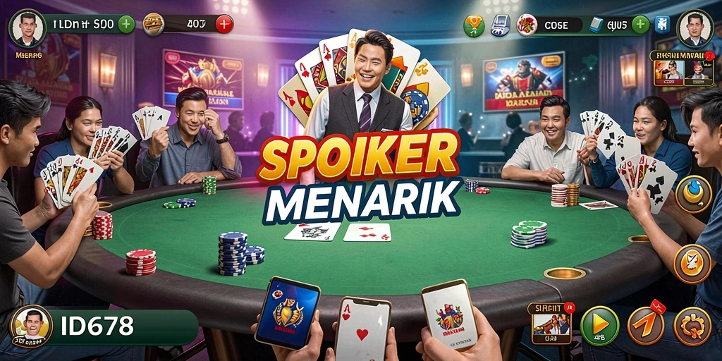 Tampilan gameplay Poker yang mendebarkan dari ID678.