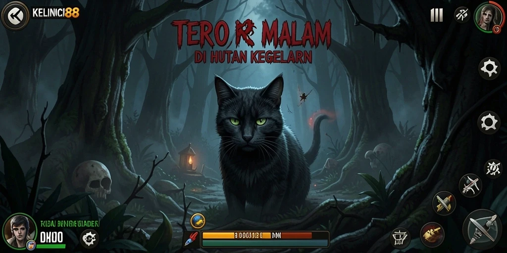 Gameplay menakutkan di hutan penuh kegelapan.