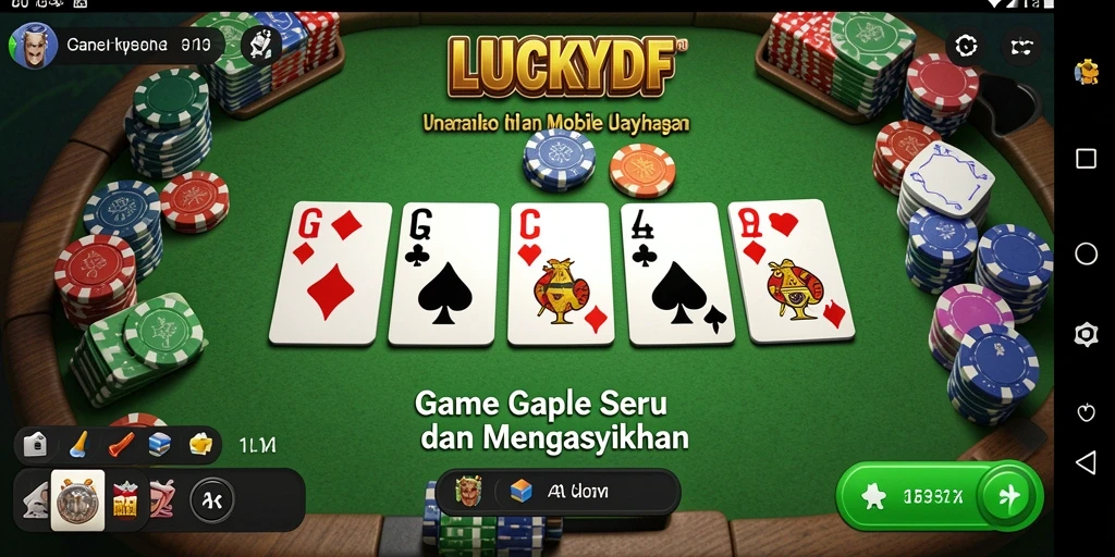 Tampilan gameplay seru dan menarik dari LUCKYDF.