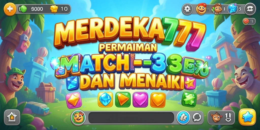 Screenshot gameplay MERDEKA777 yang memperlihatkan keseruan mencocokkan item.