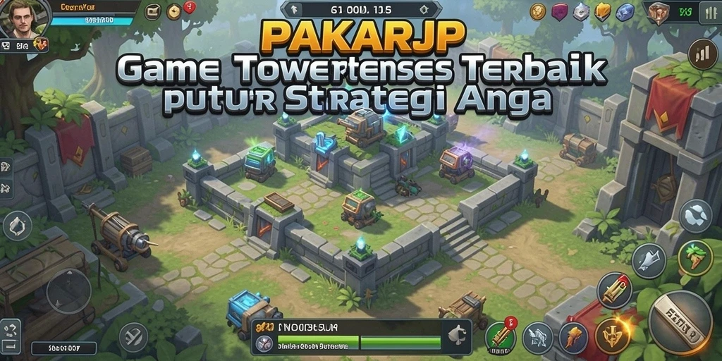 Screenshot PAKARJP menunjukkan gameplay seru dalam Tower Defense.