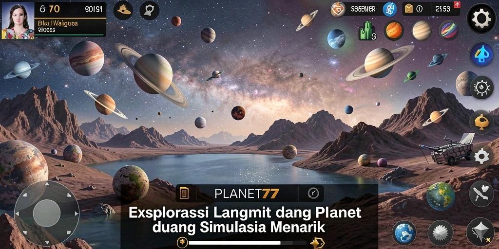 Tampilan screenshot <strong>PLANET77</strong> yang menampilkan eksplorasi planet yang menarik.