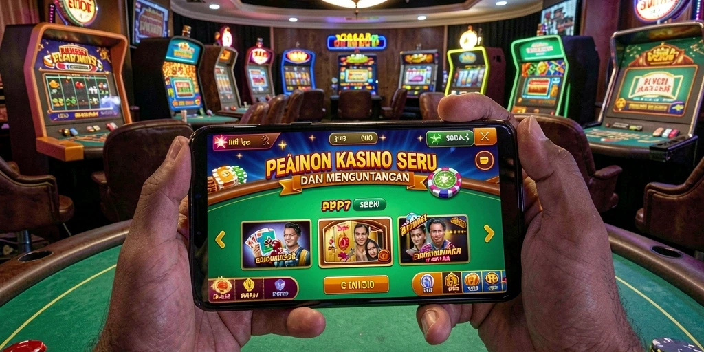 Screenshot gameplay PP7 menampilkan pengalaman kasino yang mendebarkan.