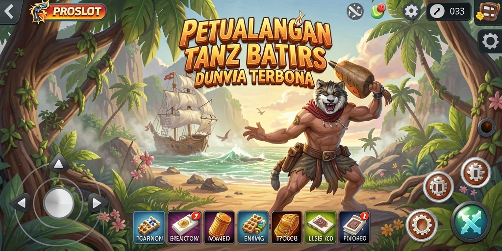 Screenshot menunjukkan gameplay seru di dunia terbuka PROSLOT.