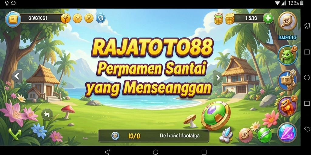 Tampilan gameplay penuh warna dan interaktif dari RAJATOTO88.