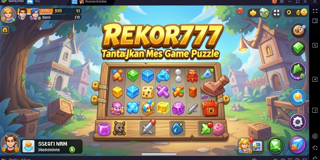 Tampilan gameplay REKOR777 dengan tantangan puzzle menarik.
