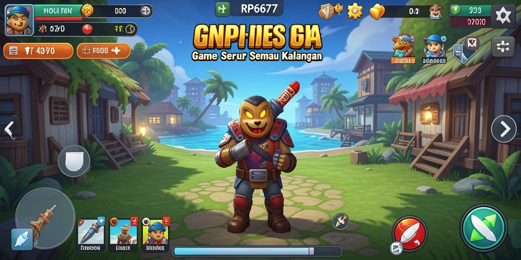 Tampilan gameplay RP6677 yang menarik dengan elemen Idle.