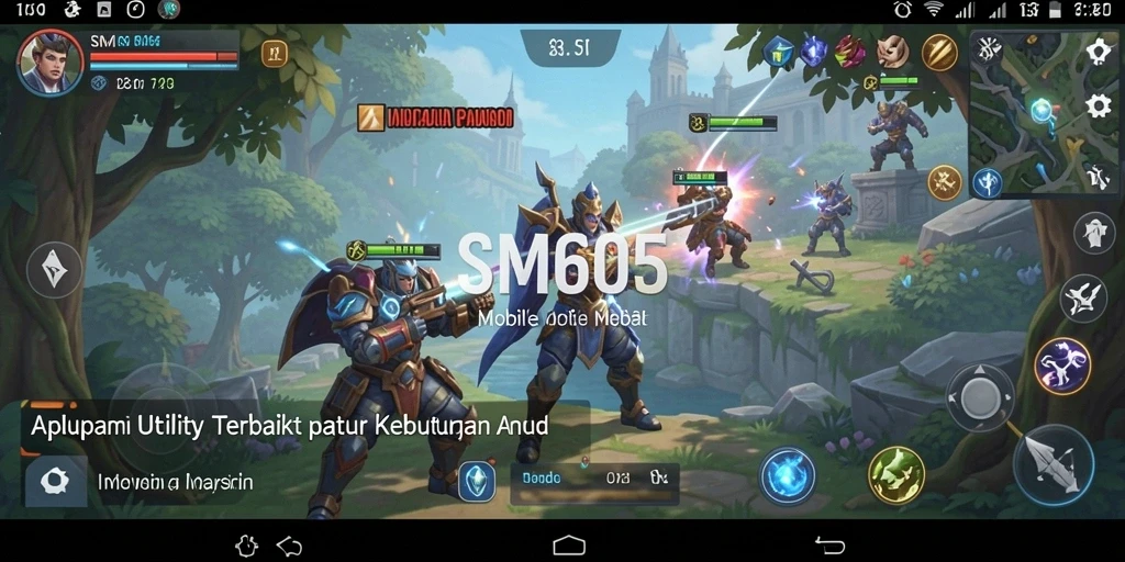 Tampilan antarmuka pengguna SM605 yang bersih dan modern.