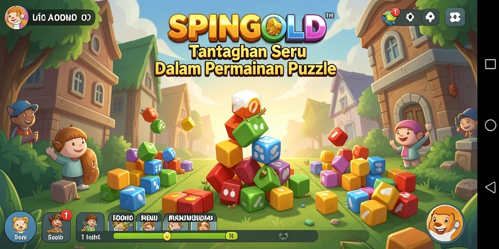 Screenshot dari gameplay SPINGOLD yang menampilkan teka-teki menarik.