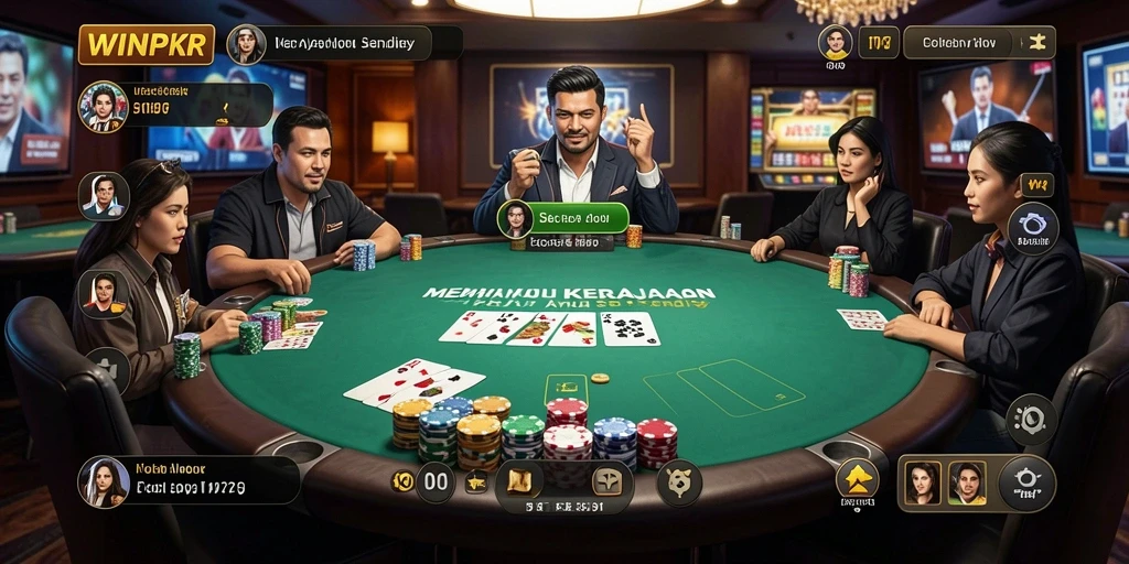 Tampilan gameplay yang menawan di dalam WINPKR.